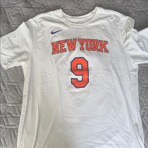Nike White Tee with Orange and Blue Accents